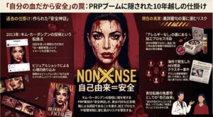 PRP(自己由来)美容医療の安全神話を検証する図解